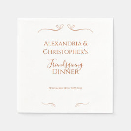 フレンドリディナーパーティーシックミニマル スタンダードカクテルナプキン