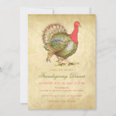 フレンドリディナーヴィンテージトルコアンティーク紙 招待状 (正面)