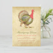 フレンドリディナーヴィンテージトルコアンティーク紙 招待状 (スタンド正面)