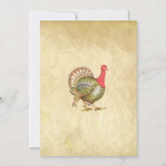 フレンドリディナーヴィンテージトルコアンティーク紙 招待状 (裏面)