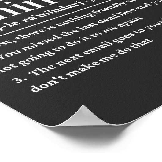 フレンドリーおもしろい定義 ポスター (角)