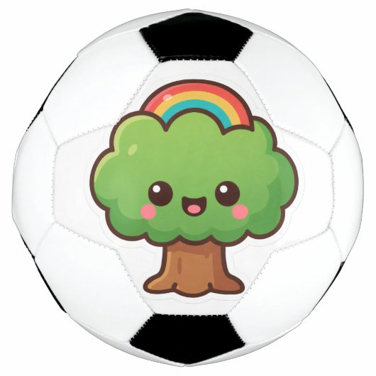 フレンドリーかわいいツリー サッカーボール (正面)
