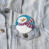 フレンドリーなお祝いのにんじんは雪だるまPinのバッジをゆっくり進ました 缶バッジ (インサイチュ)