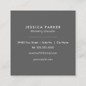 フレンドリーなこんにちは スクエア名刺 (裏面)