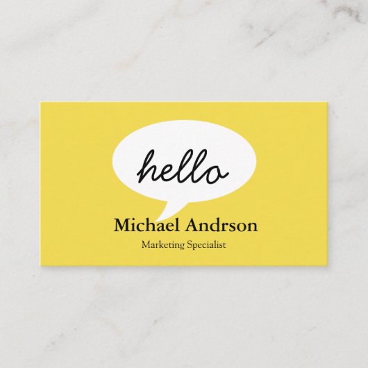 フレンドリーなこんにちは 名刺 (正面)