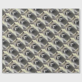 フレンドリーなアライグマ ラッピングペーパー (フラット)