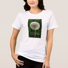 フレンドリーなタンポポの野生の花の庭のインスピレーション トライブレンドＴシャツ
