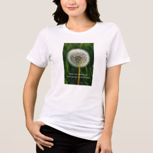 フレンドリーなタンポポの野生の花の庭のインスピレーション トライブレンドＴシャツ
