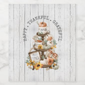 フレンドリーなディナー秋 ワインラベル (シングルラベル)