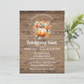 フレンドリーなディナー素朴なウッドモダンシック 招待状 (スタンド正面)