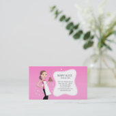 フレンドリーなベーキングの名刺のテンプレート 名刺 (スタンド正面)