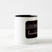 フレンドリーなマグ: "ハンサムな"おはよう ツートーンマグカップ (中央)