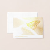 フレンドリーなマダラチョウはメッセージカード感謝していしています 箔カード (裏面封筒付き)