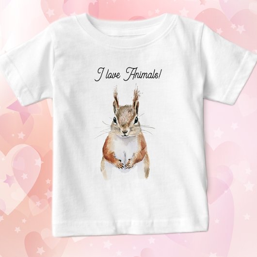 フレンドリーなリス ベビーTシャツ