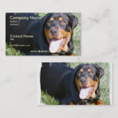 フレンドリーなロットワイラー犬の名刺 名刺 (正面/裏面)