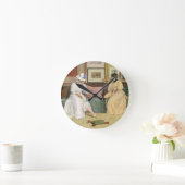 フレンドリーな呼出し1895年(キャンバスの油) ラウンド壁時計 (ホーム)