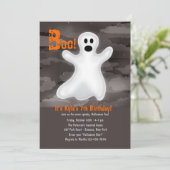 フレンドリーな幽霊のハローウィンパーティの招待状 招待状 (スタンド正面)