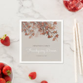 フレンドリーな抽象芸術水の色紅葉 スタンダードカクテルナプキン (インサイチュ)