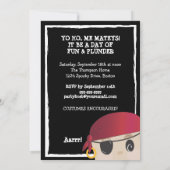 フレンドリーな海賊誕生日かハローウィンパーティ 招待状 (裏面)