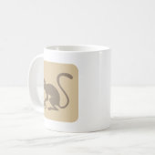 フレンドリーな猿アイコン コーヒーマグカップ (正面左)