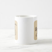 フレンドリーな猿アイコン コーヒーマグカップ (中央)