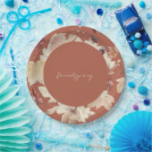 フレンドリーな紅葉シナモンサンクスギビング ペーパープレート (パーティー)