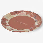 フレンドリーな紅葉シナモンサンクスギビング ペーパープレート (アングル)