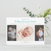 フレンドリーな紹介写真 出生のお知らせ 案内状 (スタンド正面)