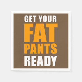 フレンドリーな脂肪パンツ準備（茶色） スタンダードカクテルナプキン