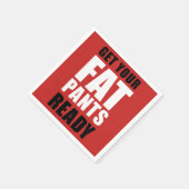 フレンドリーな脂肪パンツ準備(赤) スタンダードカクテルナプキン (角)