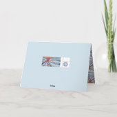 フレンドリーな花ユリのブランクの挨拶状 カード (裏面)