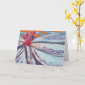 フレンドリーな花ユリのブランクの挨拶状 カード (黄色い花)