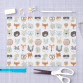 フレンドリーな顔|のかわいい動物のポートレート 薄葉紙 (クラフト)