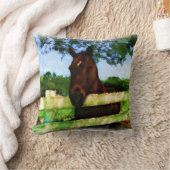 フレンドリーな馬 クッション (ブランケット)