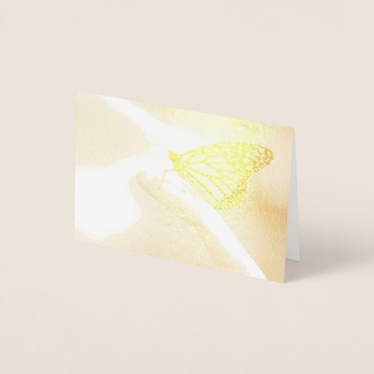 フレンドリーな（昆虫）オオカバマダラ、モナークのメッセージカード 箔カード (正面)