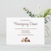 フレンドリーエレガントな秋の葉ディナー 招待状 (スタンド正面)