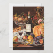 フレンドリーエレガントディナーヴィンテージパンプキンフルーツ 招待状 (裏面)