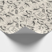 フレンドリーエレガント秋ハーベストカボチャカスタムン ラッピングペーパー (角)