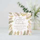 フレンドリーオータムグリーン水のカラーリース 招待状 (スタンド正面)