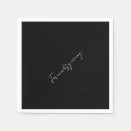 フレンドリーグラックスブラックカクテル スタンダードカクテルナプキン