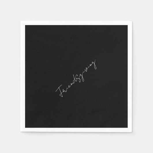 フレンドリーグラックスブラックカクテル スタンダードカクテルナプキン (正面)