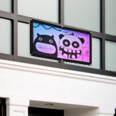 フレンドリーグロメット付きモンスタービニールバナー 横断幕 (ビルの外側)