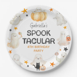 フレンドリーゴーストのハロウィンお誕生日会 ペーパープレート