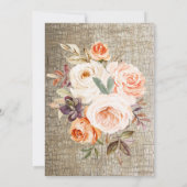 フレンドリージングウォーターカラーフローラカボチャ招待状 招待状 (裏面)