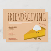 フレンドリージングパンプキンパイスライスホリデー 招待状 (正面/裏面)