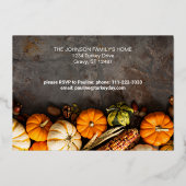 フレンドリーディナーカボチャ 箔招待状 (裏面)