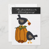 フレンドリーディナー招待状はがき インビテーションポストカード (正面/裏面)