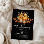 フレンドリーディナー水の色の秋カボチャ 招待状