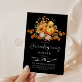 フレンドリーディナー水の色の秋カボチャ 招待状