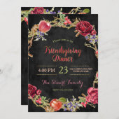 フレンドリーディナー秋アップルシナモンバラ 招待状 (正面/裏面)